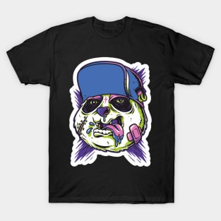 Crazy Panda Sticker T-Shirt